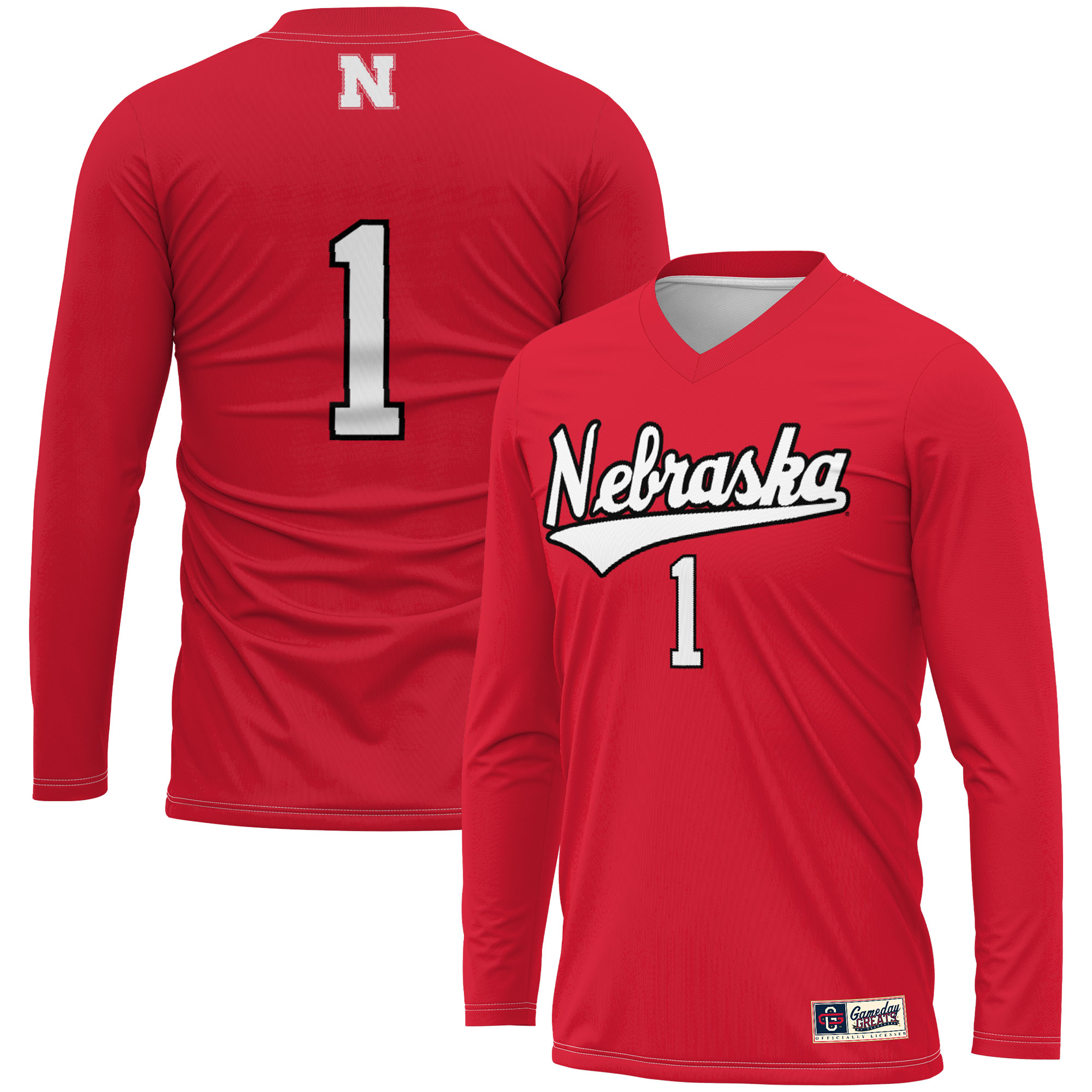 [NJP] Nebraska Huskers GameDay Greats Unisex Lightweight Volleyball Jersey - Scarlet