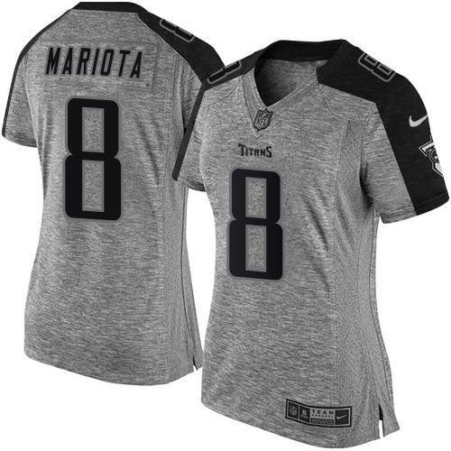 NFL T T Titans #8 Marcus Mariota Gray Limited Jersey - High Quality