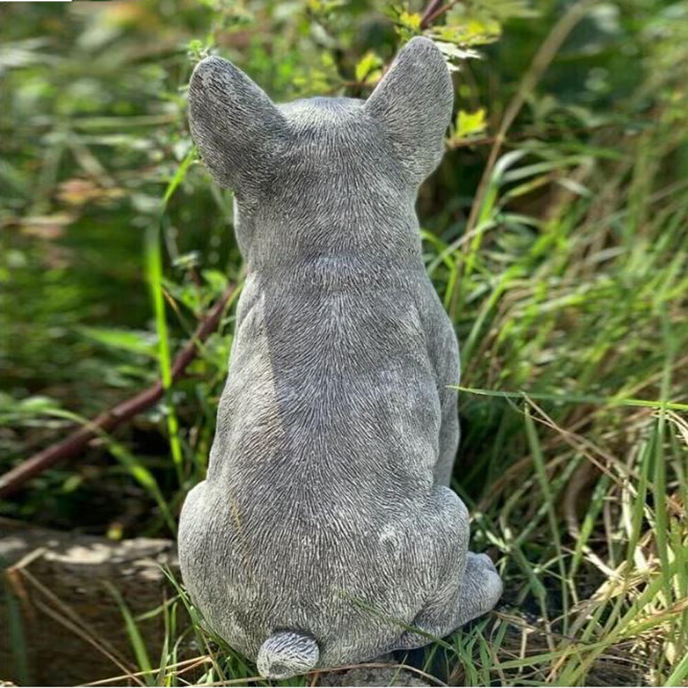 Cozy Trendy French Bulldog Statue Garden Decor Sculpture as a Gift