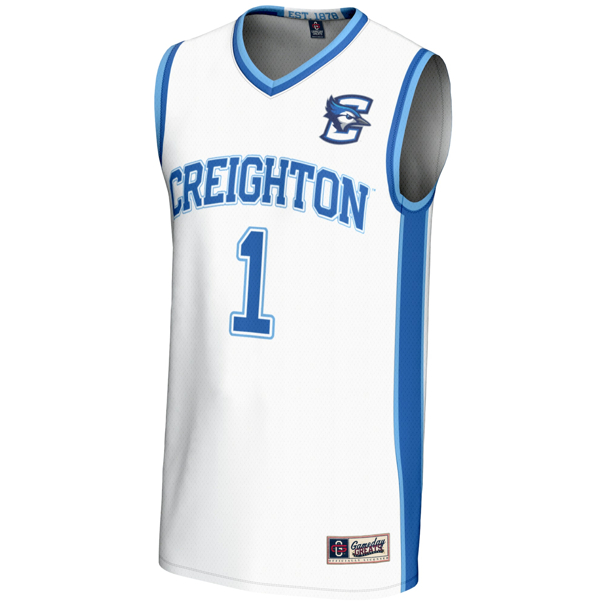[DDG] Creighton Bluejays GameDay Greats Youth Lightweight Basketball Jersey - White
