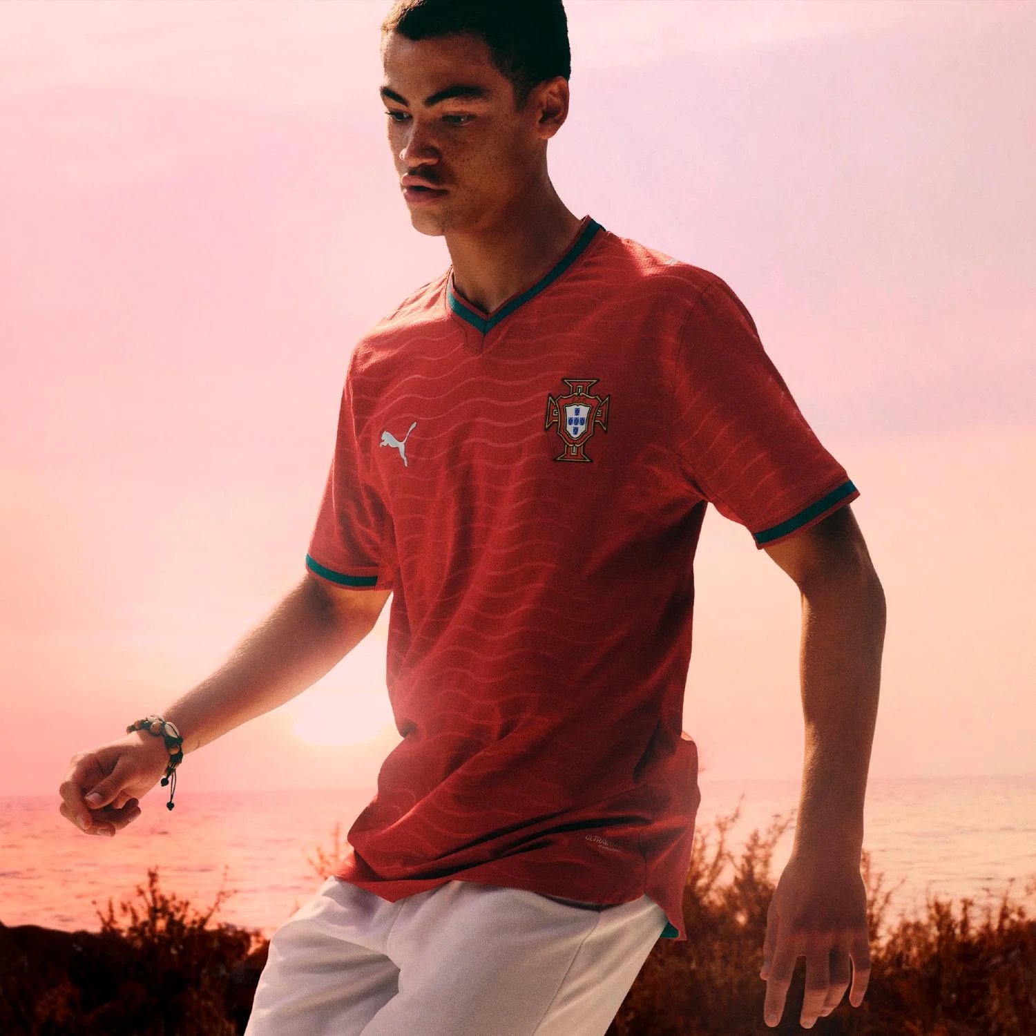 Portugal 2026 Home Jersey - Men's | Wave Inspired Football Shirt Sustainable Regular Fit Soccer Kit