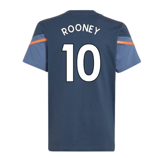 Official 2022-2023 Man Utd Training Tee (crew Navy) - Kids (rooney