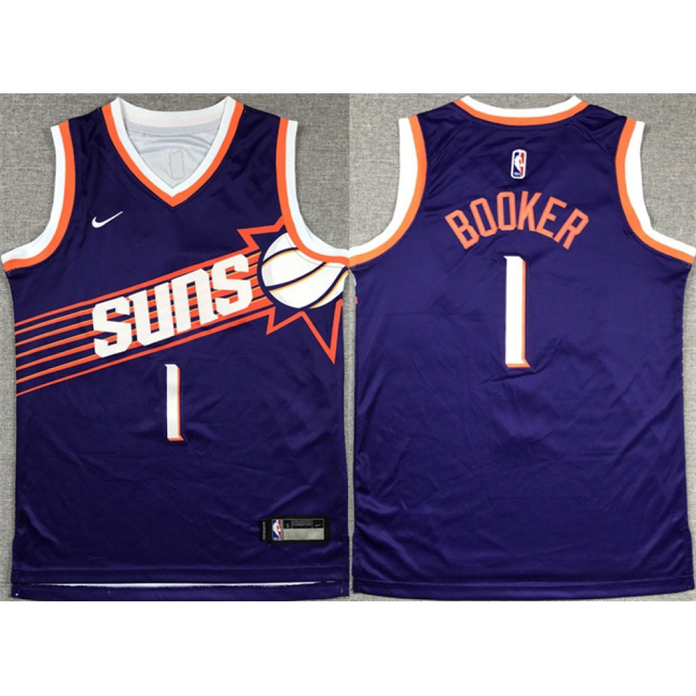 High-Quality Men's Phoenix Suns #1 Devin Purple Basketball Jersey
