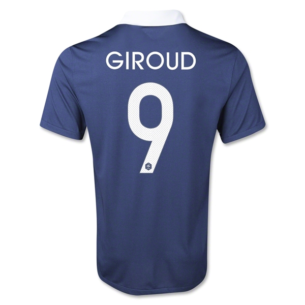 2014 France GIROUD9 Home Navy soccer Jersey Shirt - Official Replica