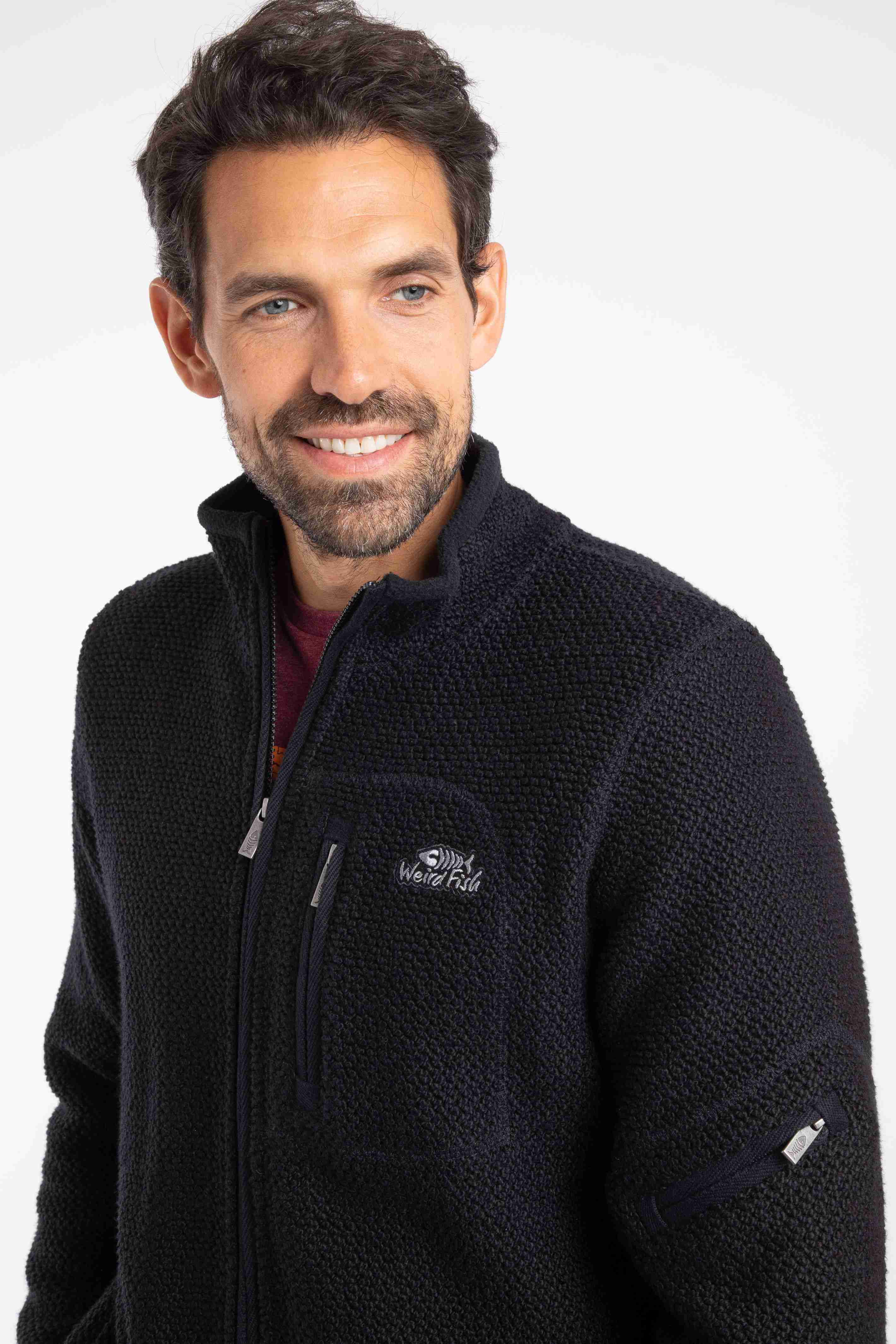 Berhan Full Zip Lined Macaroni Sweatshirt Black