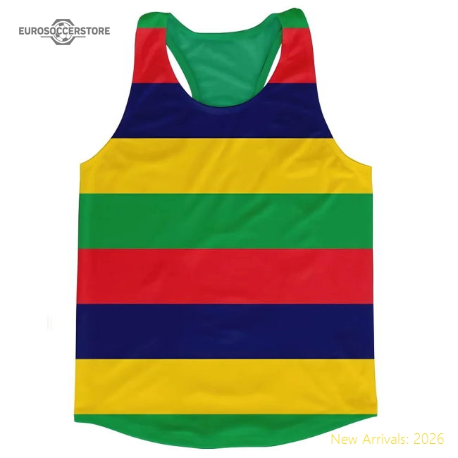 Mauritius Flag Running Vest - Match Quality - World Cup Edition