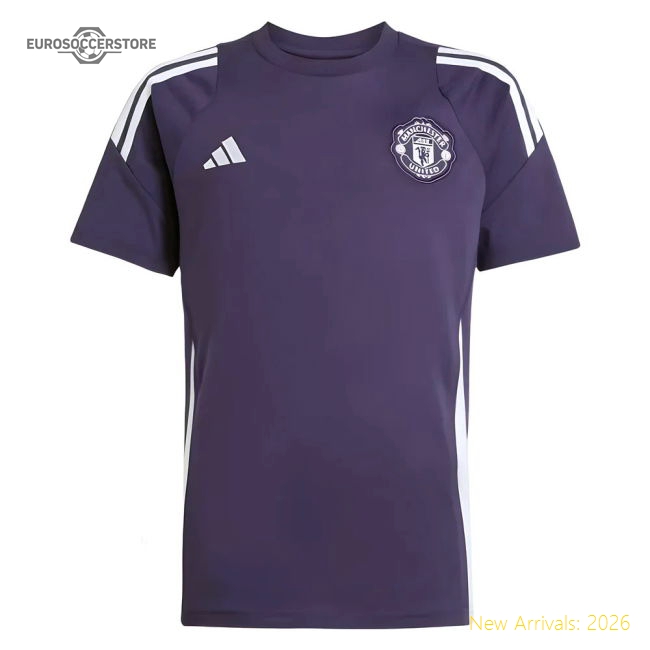 Classic 2025-2026 Man Utd Training Tee Aurora Plum - Kids