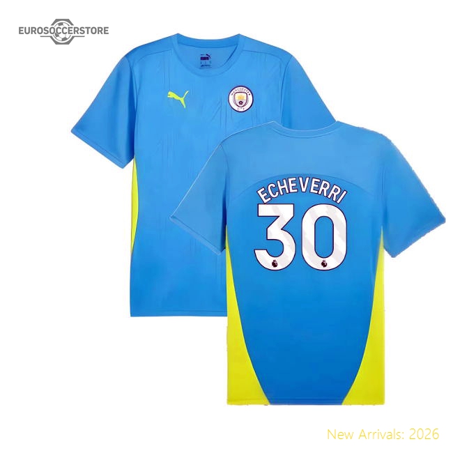 Official 2024-2025 Man City Training Shirt (magic Blue) (echeverri