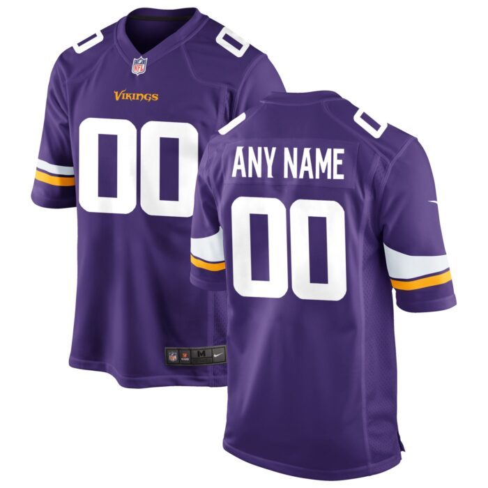 None Men's MIN Vikings Dynamic Premium Material Jersey Game Day Wear