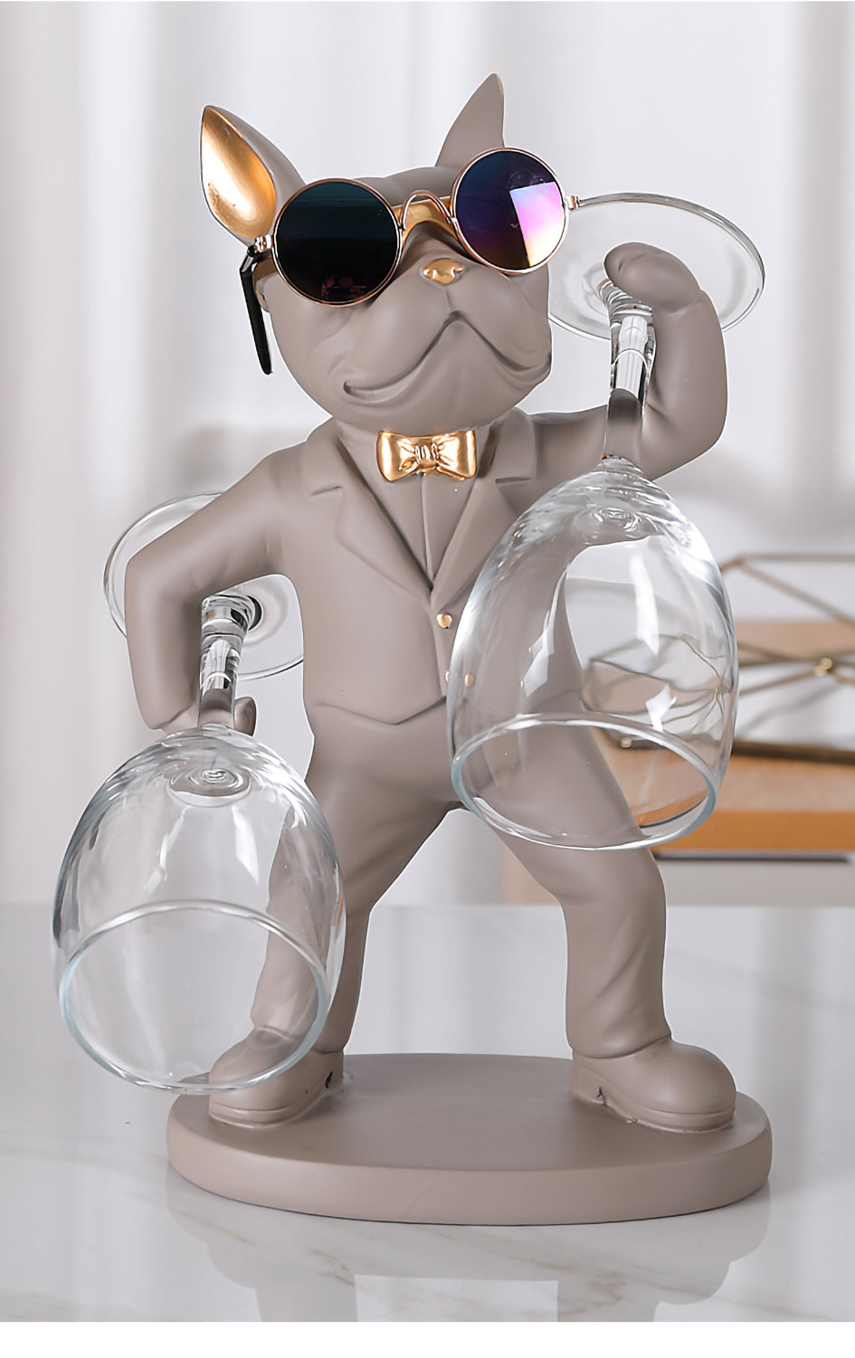 French Bulldog Figurines Cup Holder