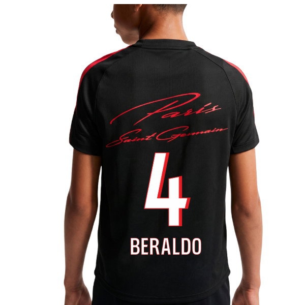 [JED] 2026-2027 PSG Strike Training Shirt (Black) - Kids (Beraldo 4)