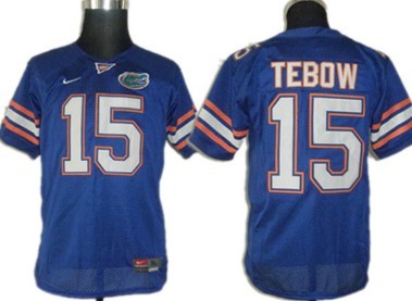 Men's None #15 Tebow Blue Blue 2024 breathable replica Jersey