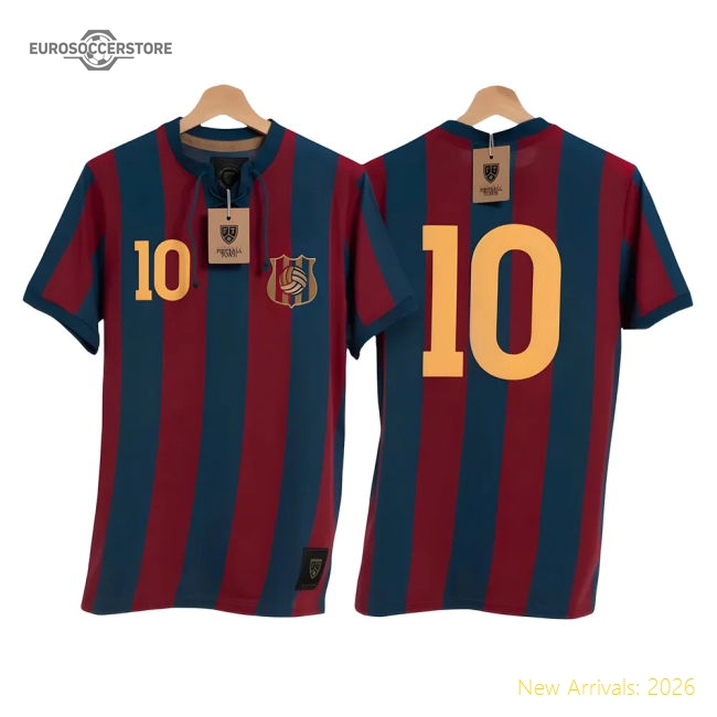 Barcelona Messi Retro Shirt With Laces L\'Escut Match Replica