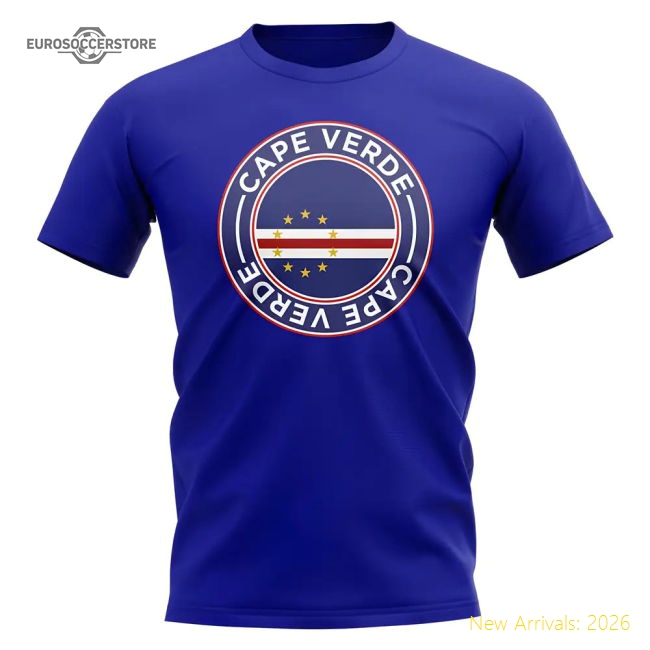 Cape Verde Football Badge T-shirt (royal) - Premium Collection