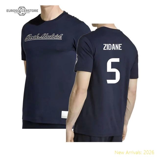 Supporter 2025-2026 Real Madrid Us Tee (Navy) (Zidane 5)