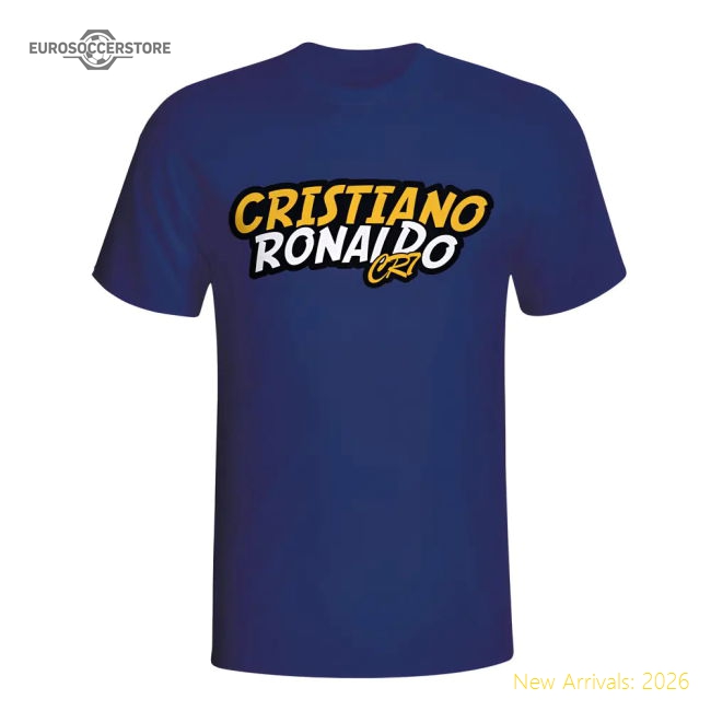 Genuine Cristiano Ronaldo Comic Book T-Shirt (Navy) - Kids