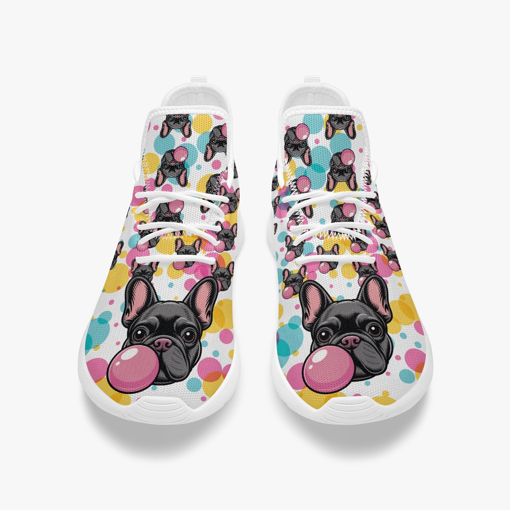 French Bulldog Lover Denim Classic Sneakers Stylish Walking Shoes