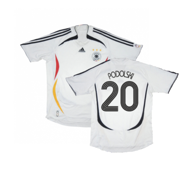 Podolski 20 Germany International Team Fan Jersey - Adults Version