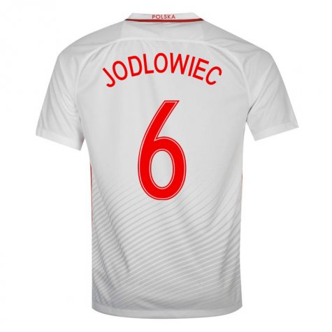 Authentic Poland Home 2016 Jodlowiec 6 Soccer Jersey Shirt