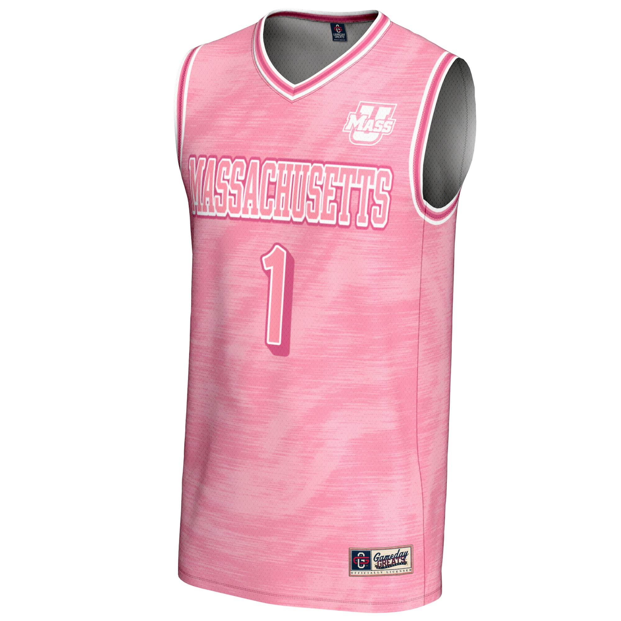 [DDG] UMass Minutemen GameDay Greats Unisex Lightweight Basketball Jersey - Pink