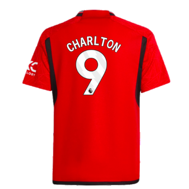 2023-20 Man Utd Official Home Football Kit Charlton #9 L M S Kids