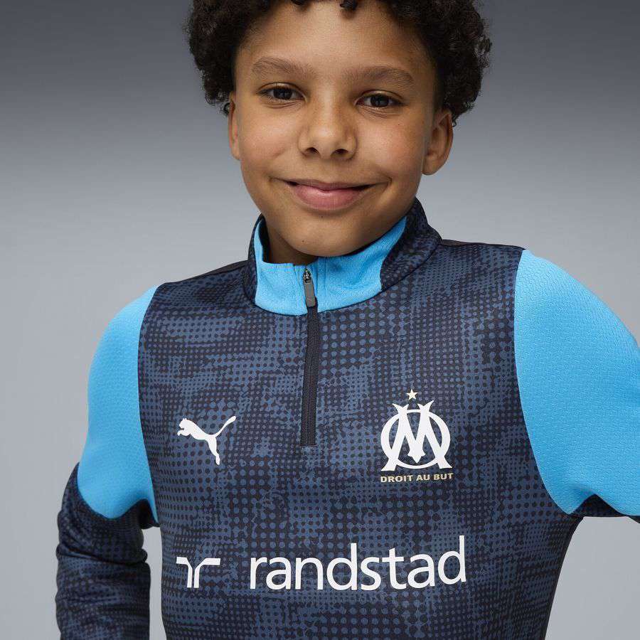[LK] Marseille Zip New Navy/Bleu Azur Training Kids Uniform 1/4