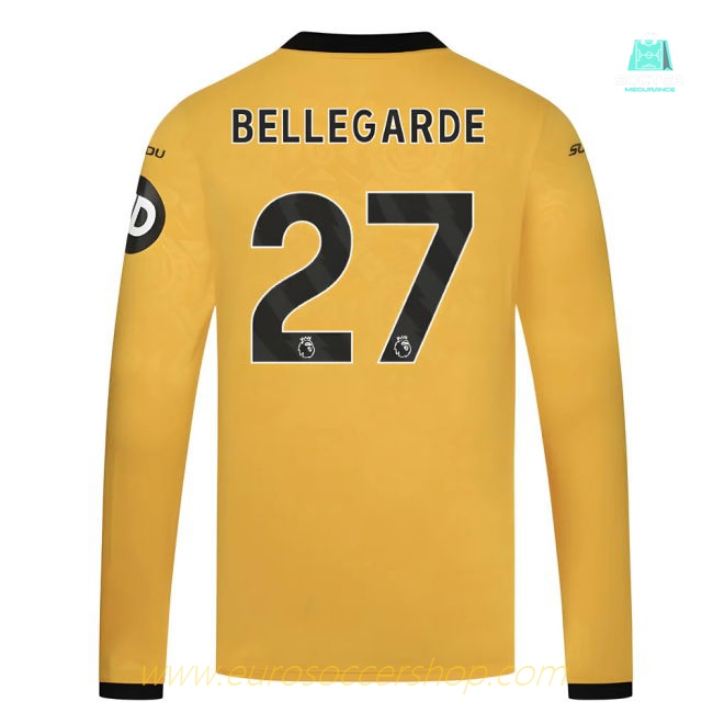 2025-2026 Wolves Long Sleeve Home Shirt (Bellegarde 27)