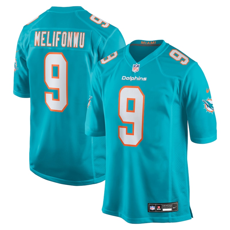 None Ifeatu Melifonwu MIA Dolphins Officially Licensed Game-Day Ess...