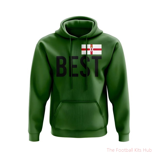 George Best Northern Ireland Name Hoody (Green)