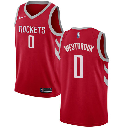 Red Nike Russell Westbrook #0 Jersey - Durable Fabric NBA Fan Apparel