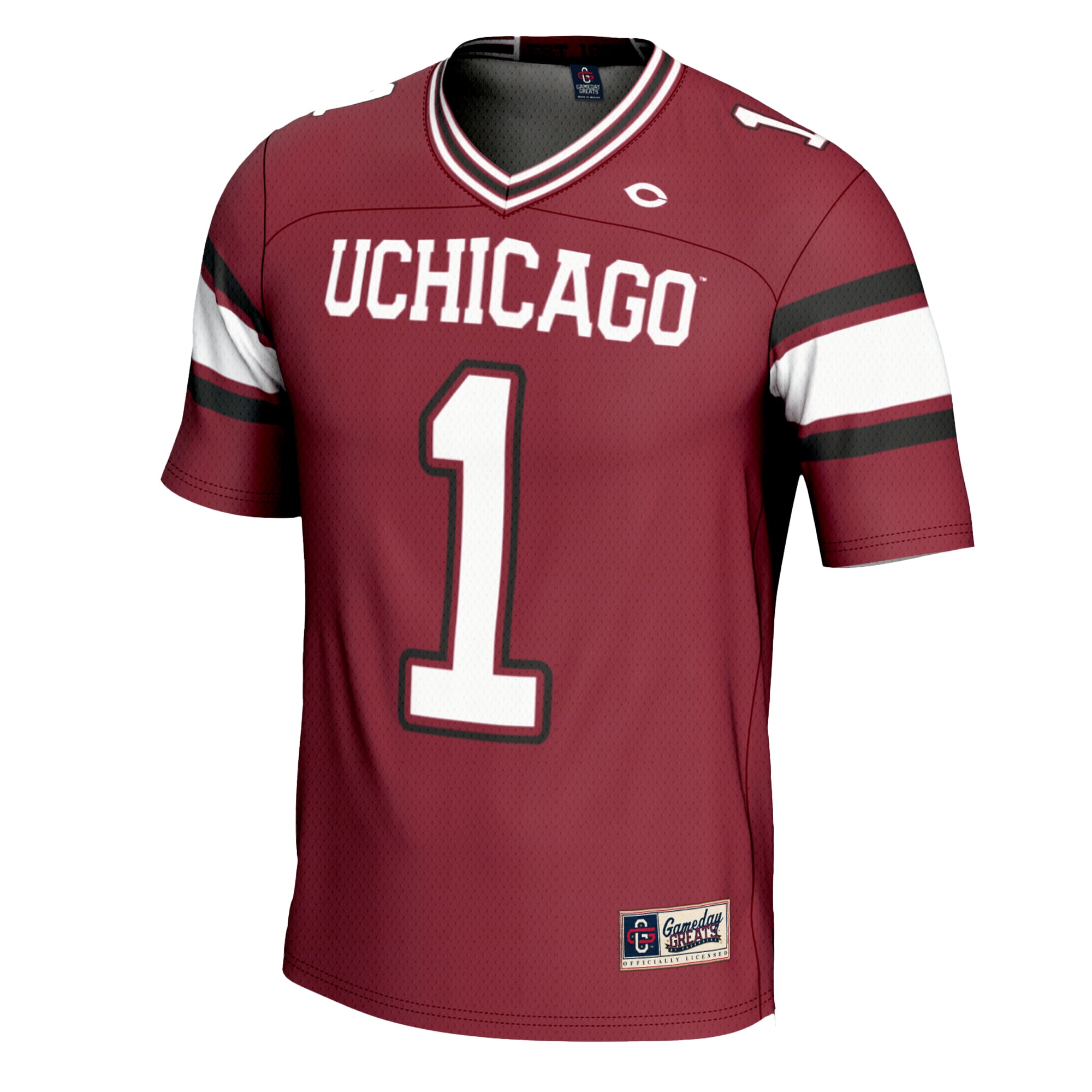 Men's #1 Maroon UChicago Maroons Football Jersey