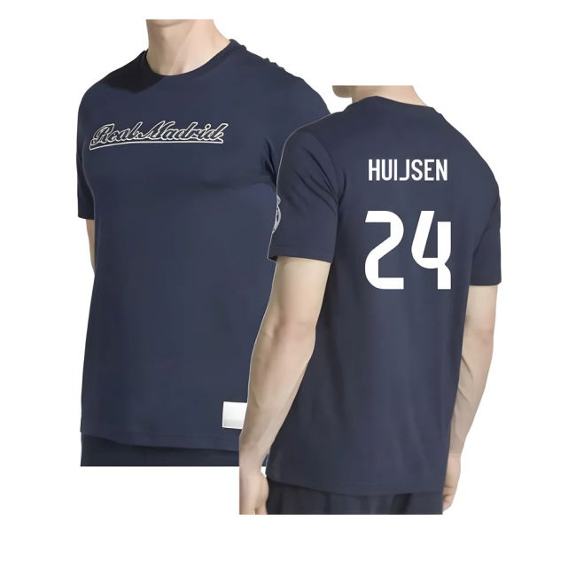 2025-2026 Real Madrid US Tee (Navy) (Huijsen 24)
