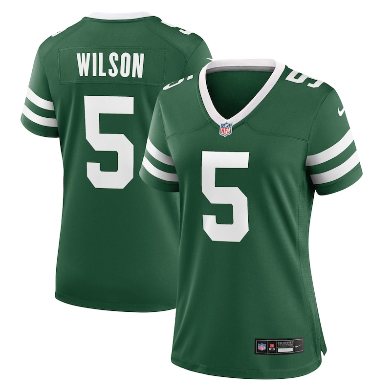 None Garrett Wilson Record-Breaker NY Jets Game-Ready Jersey