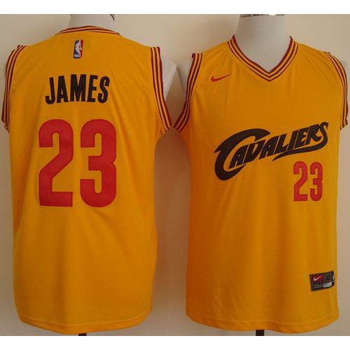 Nike Gold LeBron James #23 Jersey - Discounted Premium Quality