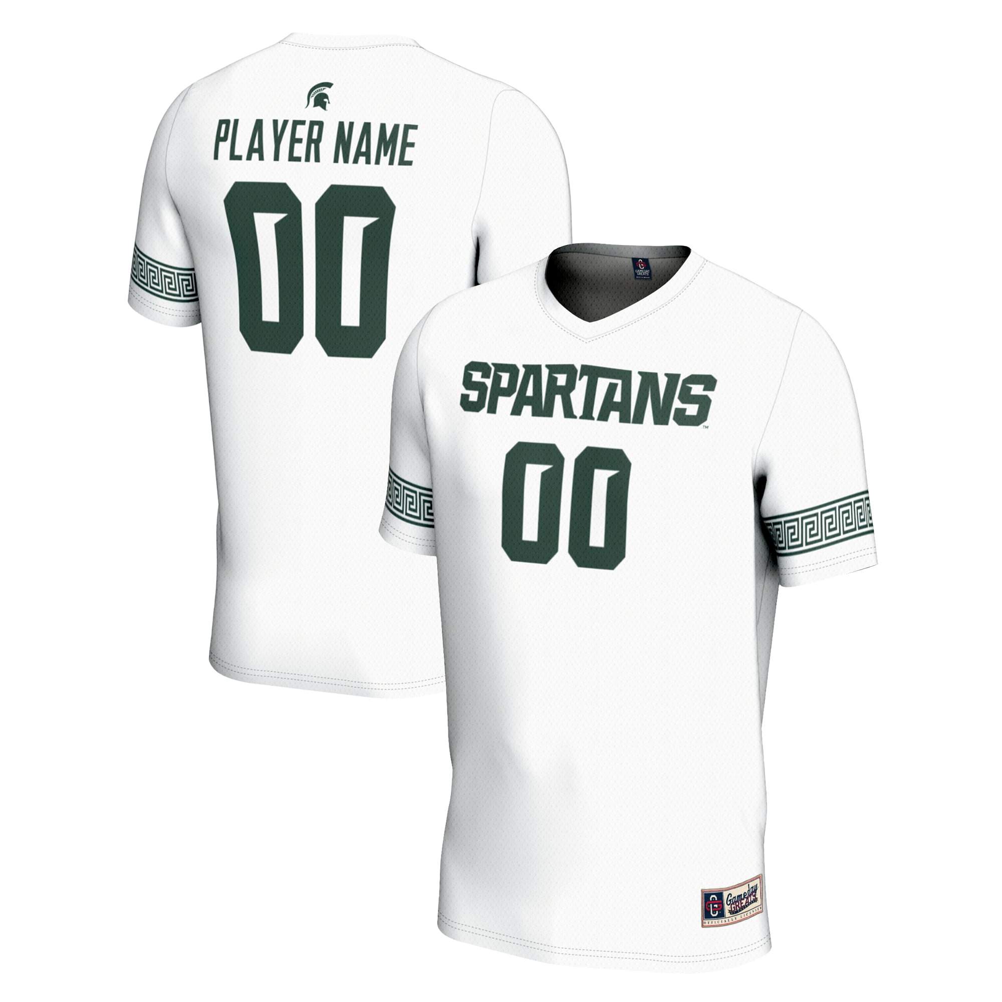 [SJH] Michigan State Spartans GameDay Greats NIL Pick-A-Player Lightweight Soccer Jersey - White