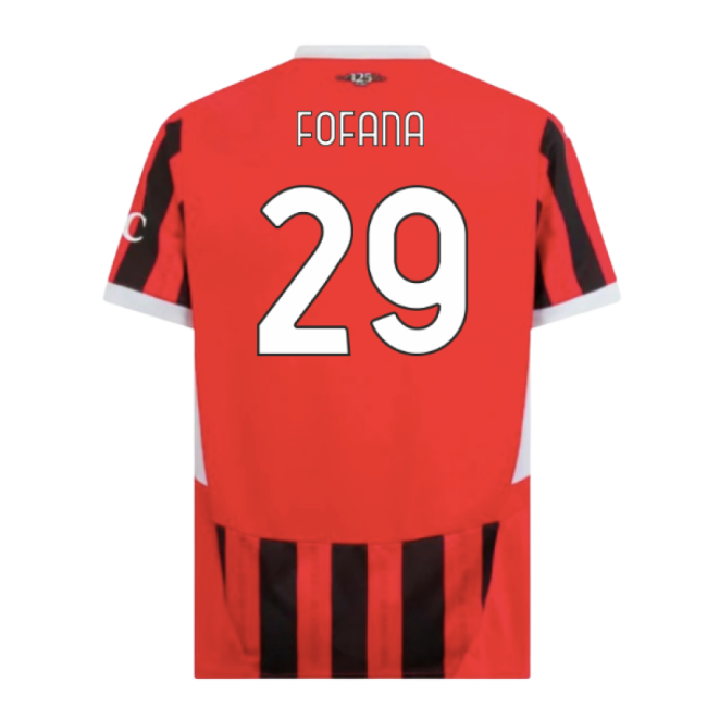2024-2025 AC Milan Home Kit (Fofana 29) | Moisture Wicking