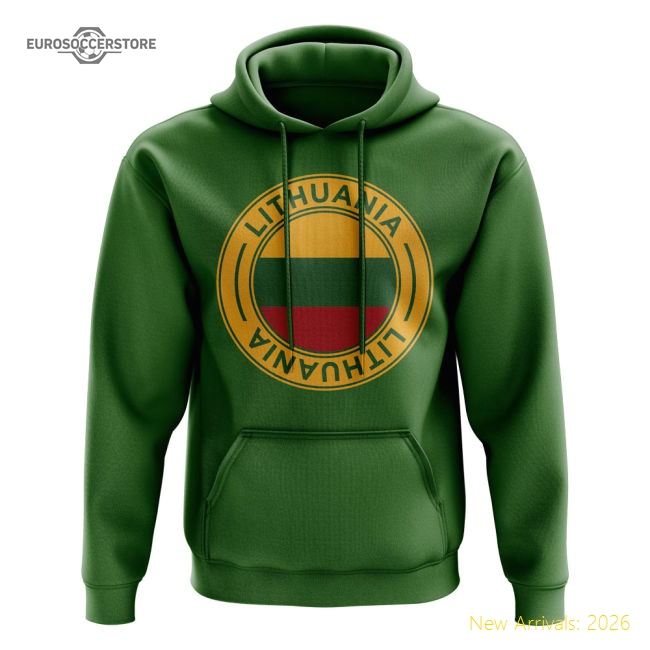 Lithuania Football Badge Hoodie (Green)