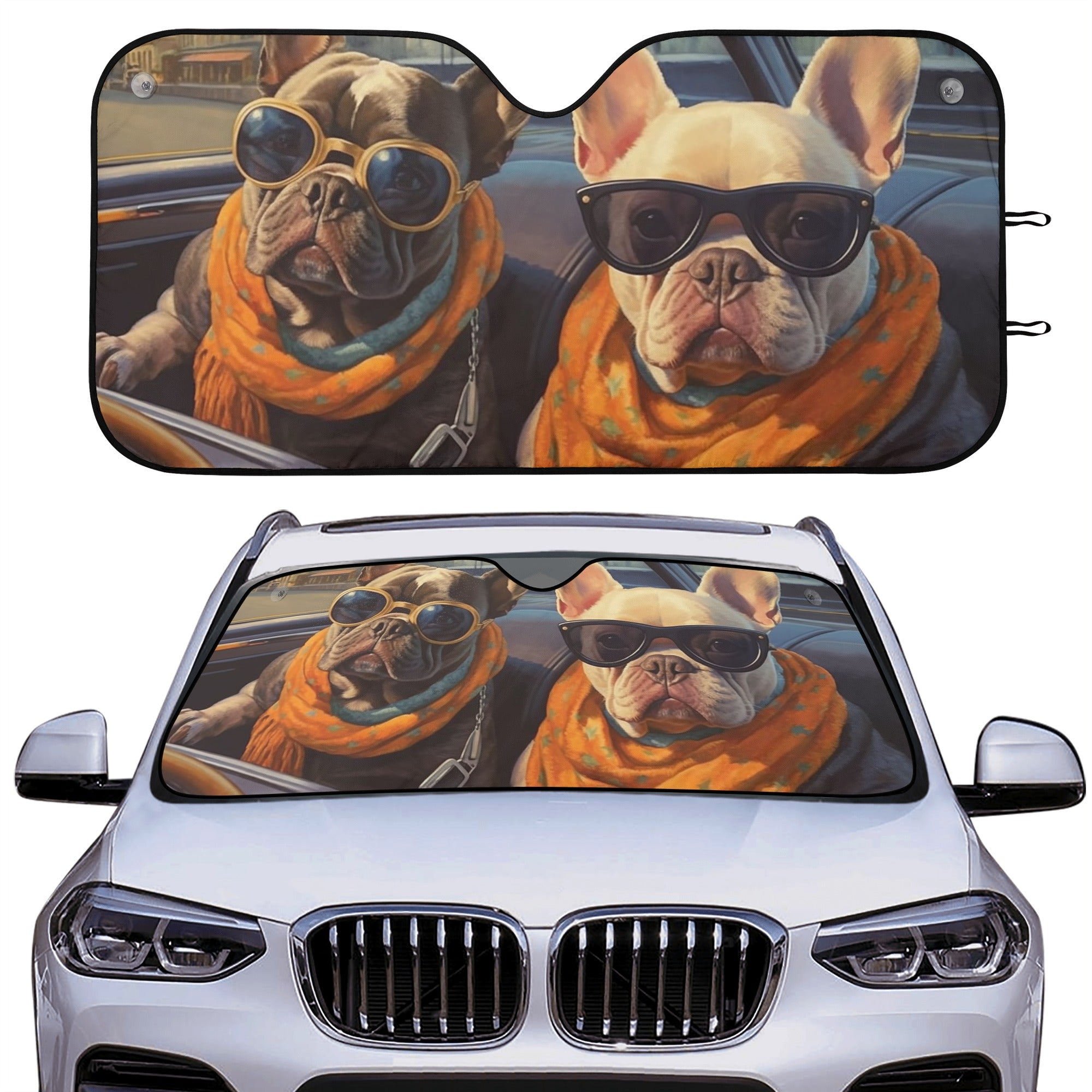 Durable Nala - Safe Car Auto Sun Shade For Frenchie Pups