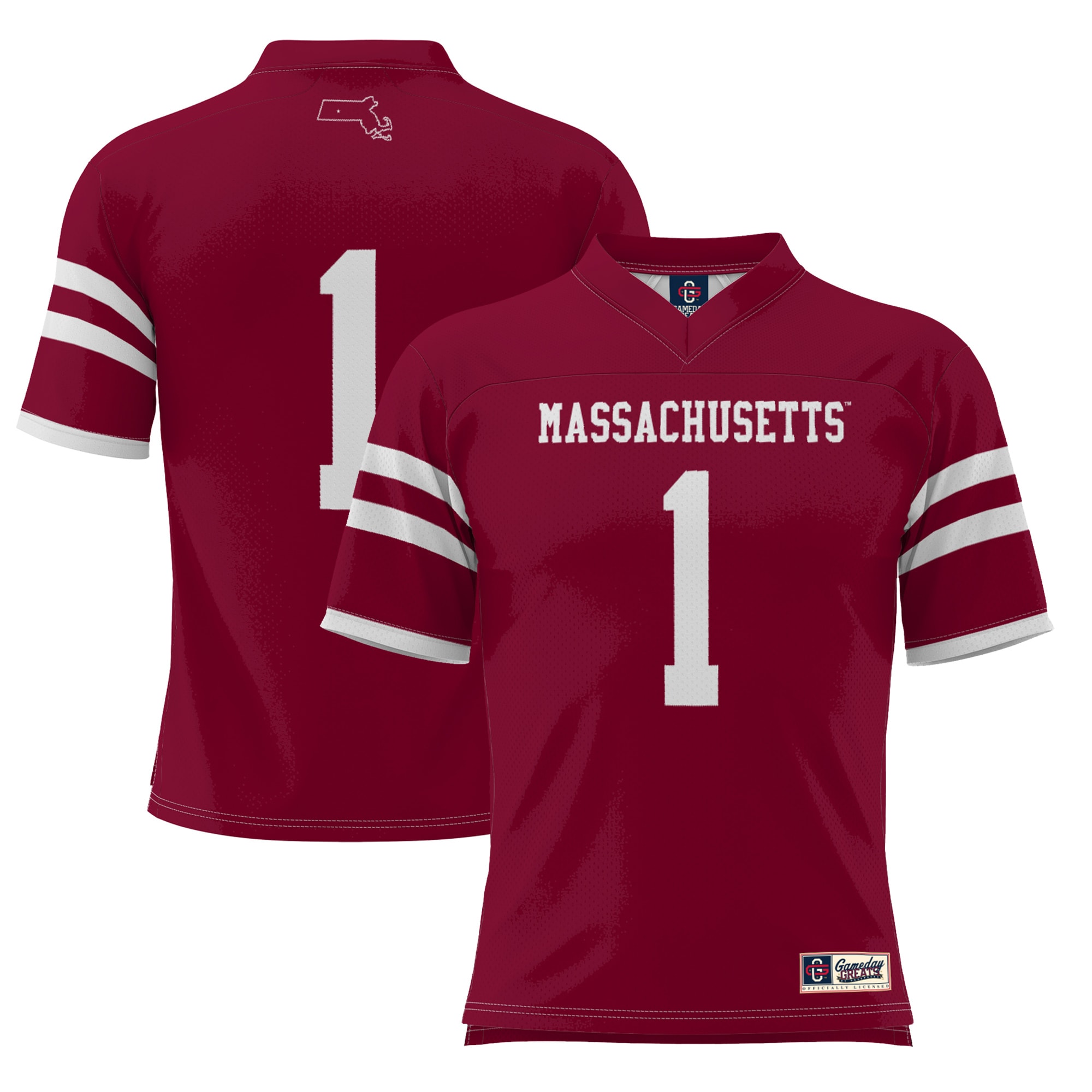 #1 UMass Minutemen GameDay Greats Youth 26/27 Football Jersey - Maroon