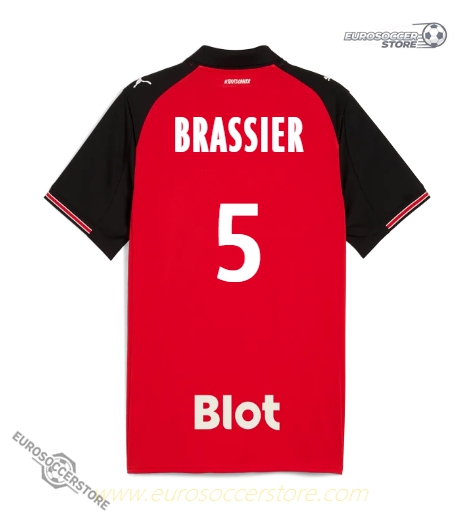 Rennes Home BRASSIER 5 Jersey 25-26 Season