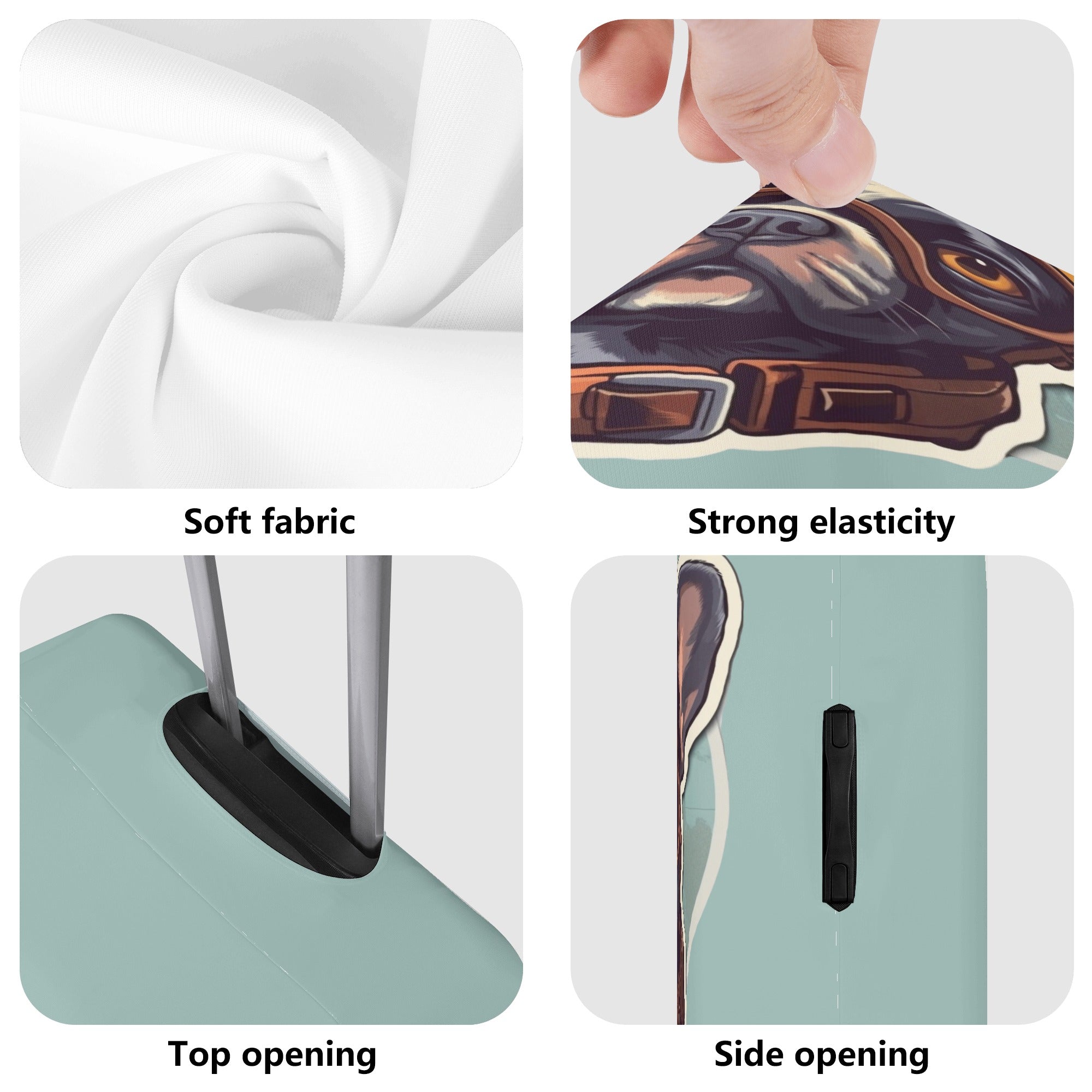 Durable Premium Frenchie-Fan Bailey - Luggage Cover as a Gift Durable