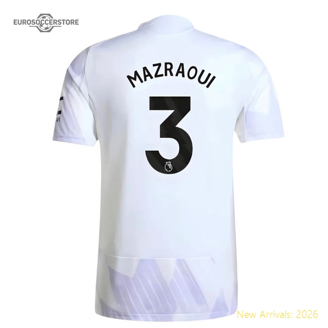 Top-grade 2025-2026 Man Utd Authentic Away Shirt (mazraoui 3)