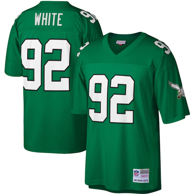 None Reggie White PHI Eagles Bold Premium Material Jersey for NFL Fans