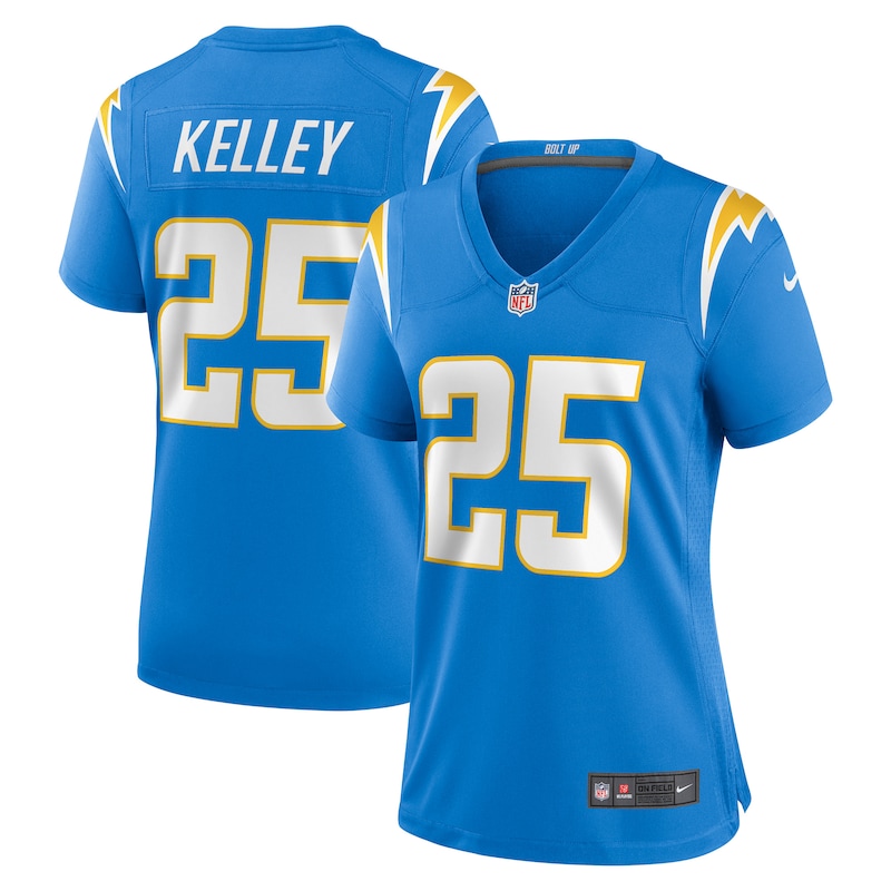 None Joshua Kelley LA Chargers Bold Durable Jersey Game Day Wear