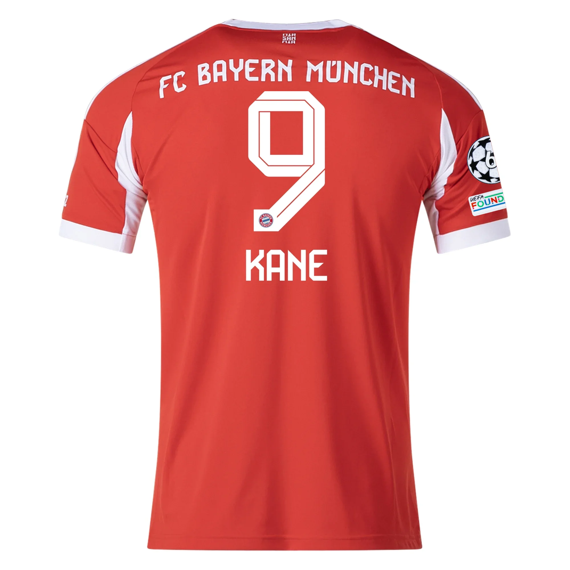 Harry Kane Bayern Munich Home Football Shirt 25/26 Champions League Red