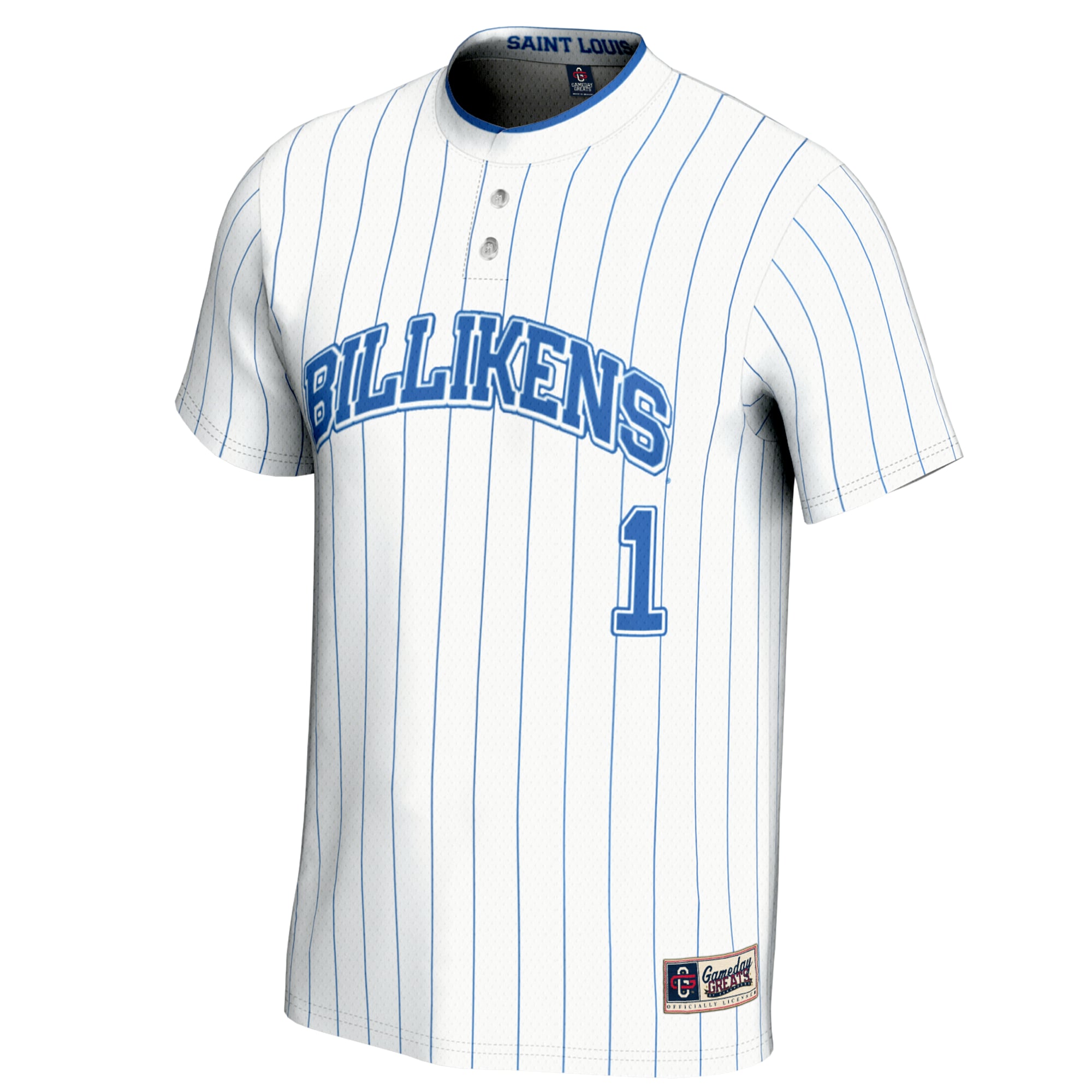#1 Saint Louis Billikens GameDay Greats Youth Lightweight Softball Jersey - White