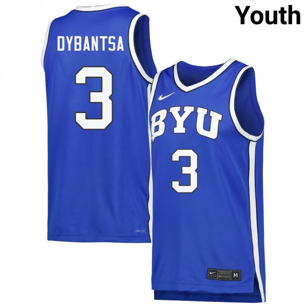 Youth BYU Cougars #3 A.J. Dybantsa Royal Nike Stitch Jersey