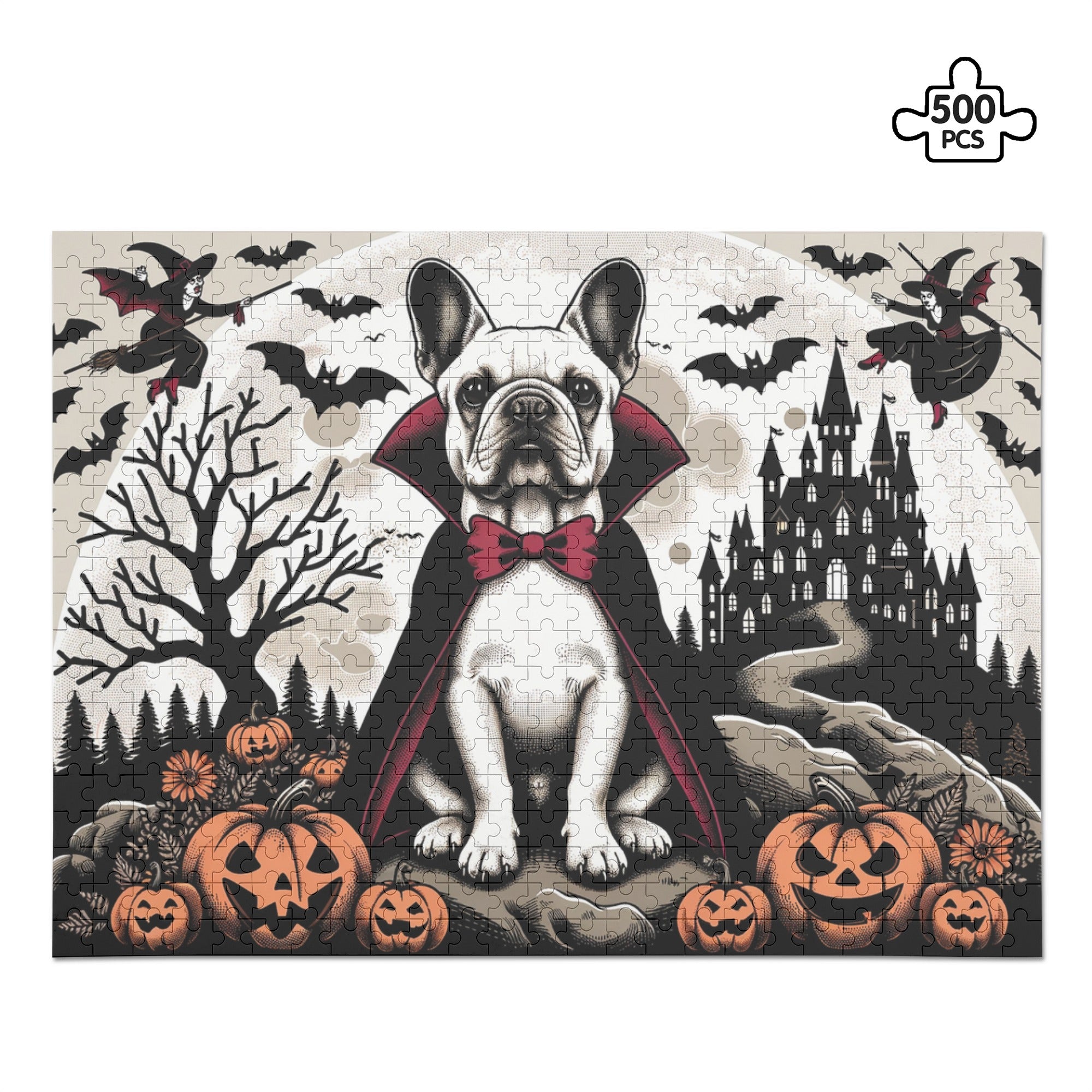 Fabio - Vet-recommended 500-piece Wooden Puzzle For Frenchie Pups