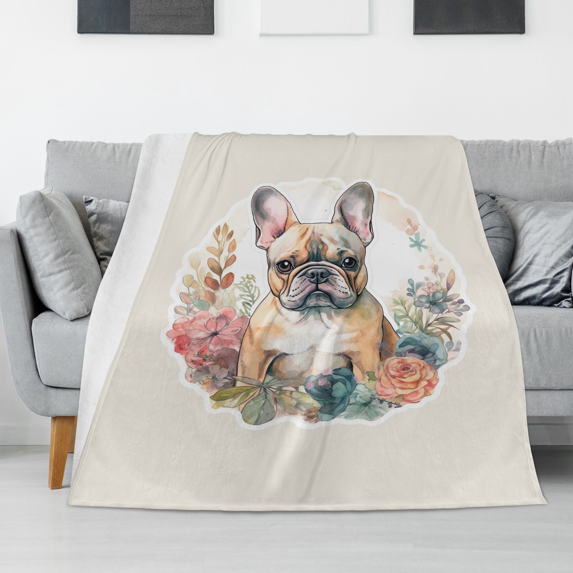 Frenchie Comfortable Frenchie Flowers - Safe Blanket Pet Gear