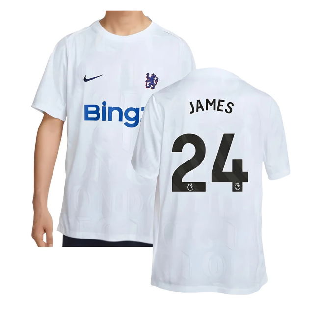 Chelsea 2025-20 Home Football Shirt with James Printing L M S
